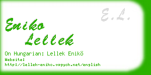 eniko lellek business card